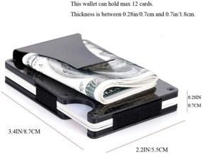 img 1 attached to Slim Portable Carbon Fiber Wallet