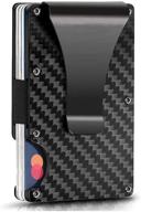 slim portable carbon fiber wallet logo