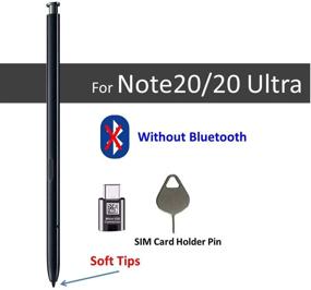 img 2 attached to Black Galaxy Note 20 Stylus (No Bluetooth) Replacement for Samsung Galaxy Note 20/Note 20 Ultra 5G S Pen+Type-C Adapter+Tips/Nibs+Eject Pin