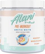 alani nu pre workout arctic white logo