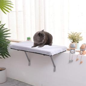 img 4 attached to Vipace Cat Window Perch - Sturdy and Long-lasting Cat Window Hammock Seat for Indoor Cats - Premium Cat Bed Shelf for Window Sill