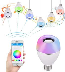 img 2 attached to 🔊 Multi-Connected Led Bluetooth Speaker Light Bulb: Wireless E26 E27 Smart LED Light Bulb with RGB Color Music Player App Control for Home (1 Pack)