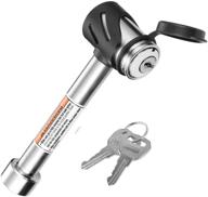 π czc auto stainless trailer hitch receiver pin lock - 5/8 inch, fits class iii and iv 2-2 1/2 inch receiver, perfect for hitch bike rack, tray ball, tow rope - ideal for trailer, truck, car, boat (1pack, silver) logo
