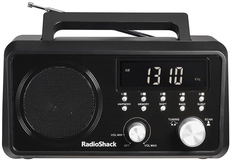 radioshack portable digital tuning weather 로고