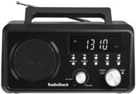 📻 am/fm portable radio - digital table radio with noaa weather channels & 25 station presets - power cord & battery operated logo