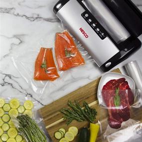 img 1 attached to 🥫 NESCO VS-02 Food Vacuum Sealer Starter Kit: Preserve Freshness with Black Vacuum Sealer Bags