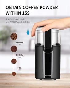 img 3 attached to ☕ SHARDOR Electric Coffee Grinder - Coffee Bean & Herb Grinder with Stainless Steel Bowl, Black