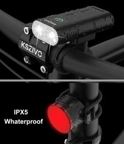 img 3 attached to 🚴 Unleash Superior Visibility with 6400mAh Rechargeable Bike Lights Set - 1200lm Super Bright Headlight & Taillight for All Bikes: Hybrid, Road, MTB - Easy Installation!