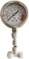 🌊 stainless steel malida water pressure gauge for aquarium meter & reverse osmosis system pump, 0-1.6mpa / 0-220psi, 1/4" size logo