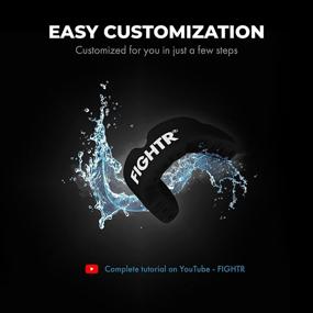 img 3 attached to Premium FIGHTR Mouth Guard with Enhanced Breathability &amp; Easy Fit | 🥊 Sports Mouthguard for Boxing, MMA, Football, Lacrosse, Hockey and More | Includes Hygienic Box