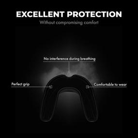 img 2 attached to Premium FIGHTR Mouth Guard with Enhanced Breathability &amp; Easy Fit | 🥊 Sports Mouthguard for Boxing, MMA, Football, Lacrosse, Hockey and More | Includes Hygienic Box