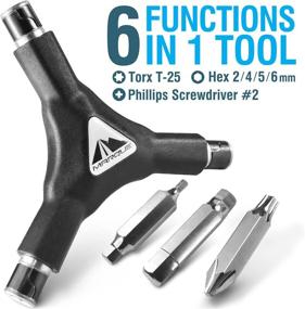 img 3 attached to Marque 6 Way Y Wrench - Allen Hex, T25, PH2 Screwdriver Bicycle Multi-tool Kit: Essential Cycling Maintenance Tool for Road and Mountain Bikes - Cyclist Gift