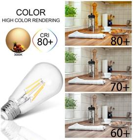 img 1 attached to 💡 Улучшенные Эдисон, старинные, винтажные, диммируемые люмены: Раскройте вечное великолепие с регулируемой яркостью