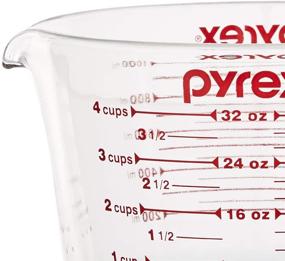 img 2 attached to Pyrex SYNCHKG039125 4 Measuring Cup: Clear with Vibrant Red Graphics - Accurate and Versatile Kitchen Essential