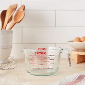 img 1 attached to Pyrex SYNCHKG039125 4 Measuring Cup: Clear with Vibrant Red Graphics - Accurate and Versatile Kitchen Essential