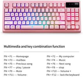 img 1 attached to ZJFKSDYX C87 Wireless Gaming Keyboard and Mouse Combo: 2.4G 🎮 Connection, 10 RGB Lighting Effects, Upgraded 3600mAh Battery, Charging Support (Pink)