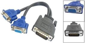 img 1 attached to 🔌 eoocvt DMS-59-штырьковый разъем Male к двум VGA-штырьковый разъем Female Y-разветвитель: эффективный адаптер-кабель для видеокарты
