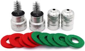 img 4 attached to 🔋 Torkettle Battery Terminal Cleaning Brush with Anti Corrosion Washers for Enhanced Protection (2pcs Brush + 10pcs Fiber Protectors - 5 Red, 5 Green)