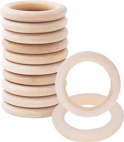 img 3 attached to Mandala Crafts Natural Wood Rings for Crafts – Macrame Wooden Rings for Crafts - Unfinished Wood Rings for Macrame and Jewelry Making - Pack of 100, 1 Inch Diameter