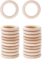 mandala crafts natural wood rings for crafts – macrame wooden rings for crafts - unfinished wood rings for macrame and jewelry making - pack of 100, 1 inch diameter logo