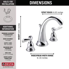 img 2 attached to Windemere B3596LF - 2 Handle Widespread Bathroom Faucet: Superior Quality and Modern Design