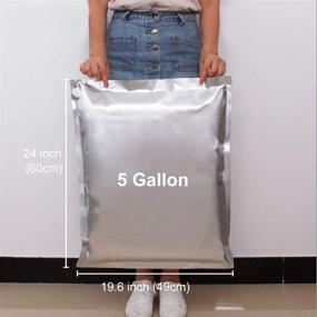 img 2 attached to 🛍️ Pack of 12, 5 Gallon Mylar Bags (24"x19"), 5 Mil Thickness Mylar Foil Bags for Food Storage – Ideal for Beans, Wheat, Grains, and Rice