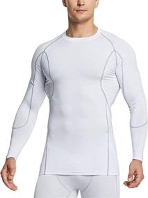 img 2 attached to TSLA Sleeve T Shirt Baselayer Compression Men's Clothing and Active