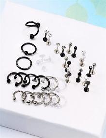 img 1 attached to Stainless Horseshoe Cartilage Earrings Piercing