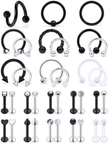 img 4 attached to Stainless Horseshoe Cartilage Earrings Piercing
