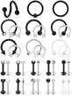 stainless horseshoe cartilage earrings piercing logo