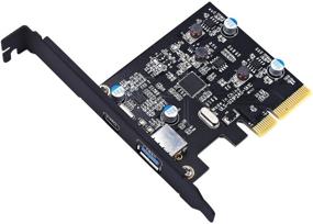 img 2 attached to 💻 Высокоскоростная карта PCIE USB C с 2 портами USB 3.1 Gen 2 (10 Гбит/с), внутренняя карта добавления USB 3.2 для Windows и Mac OS 10.9+