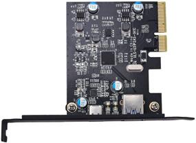 img 1 attached to 💻 Высокоскоростная карта PCIE USB C с 2 портами USB 3.1 Gen 2 (10 Гбит/с), внутренняя карта добавления USB 3.2 для Windows и Mac OS 10.9+