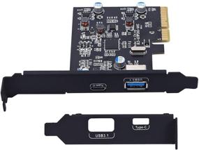 img 3 attached to 💻 Высокоскоростная карта PCIE USB C с 2 портами USB 3.1 Gen 2 (10 Гбит/с), внутренняя карта добавления USB 3.2 для Windows и Mac OS 10.9+