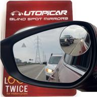 🚗 utopicar car accessories - 2.5" blind spot mirrors, enhanced size and traditional shape for expanse blindspot view. automotive rear view door mirrors with fixed or adjustable stick-on mounting (2pack) logo