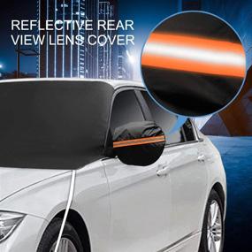 img 1 attached to ❄️ Ultimate Winter Protection: KKTICK Windshield Snow Cover with Mirror Covers - Universal Fit for Cars, Trucks, Vans, and SUVs (85 x 50 inch)