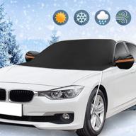 ❄️ ultimate winter protection: kktick windshield snow cover with mirror covers - universal fit for cars, trucks, vans, and suvs (85 x 50 inch) logo