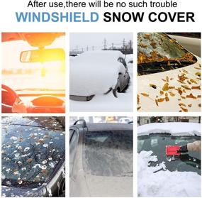 img 2 attached to ❄️ Ultimate Winter Protection: KKTICK Windshield Snow Cover with Mirror Covers - Universal Fit for Cars, Trucks, Vans, and SUVs (85 x 50 inch)
