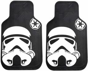 img 1 attached to 🚗 Transform Your Ride with U.A.A. INC. 8PC Star Wars Stormtrooper Seat Covers & Rubber Floor Mats