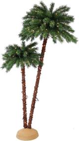 img 3 attached to 🌴 Enhance Your Décor with Puleo International 3.5 6ft Pre-Lit Artificial Palm Tree - 175 UL Lights