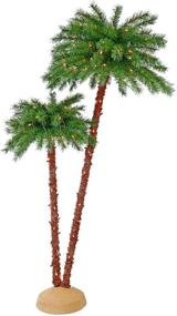 img 4 attached to 🌴 Enhance Your Décor with Puleo International 3.5 6ft Pre-Lit Artificial Palm Tree - 175 UL Lights