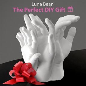 img 3 attached to 🖐️ Luna Bean Keepsake Hands Casting Kit - Family Hand Mold, Clasped Group Hand Sculpture Kit & Molding Kit - Crafts for Adults & Kids - DIY Anniversary Gifts (Cast up to 6 Hands)
