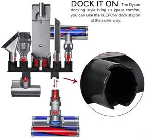 img 2 attached to 🧹 KEEPOW 2 Pack Настенная док-станция органайзеров для Dyson V10, V8, V7 - держатель совместимых аксессуаров