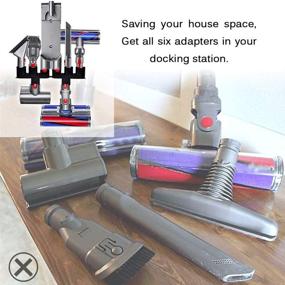 img 1 attached to 🧹 KEEPOW 2 Pack Настенная док-станция органайзеров для Dyson V10, V8, V7 - держатель совместимых аксессуаров