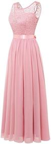 img 3 attached to BeryLove Sleeveless Pink 💖 Bridesmaid Dresses for Girls' Clothing