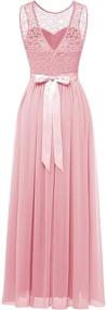 img 2 attached to BeryLove Sleeveless Pink 💖 Bridesmaid Dresses for Girls' Clothing