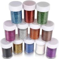 🎨 teenitor glitter for slime: extra fine shakers for art, crafts, nail polish and more - assorted color kit, 15g each (set of 12) logo