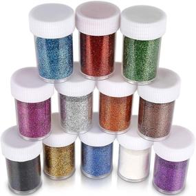 img 4 attached to 🎨 Teenitor Glitter for Slime: Extra Fine Shakers for Art, Crafts, Nail Polish and More - Assorted Color Kit, 15g Each (Set of 12)