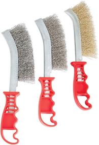 img 2 attached to 🔧 Performance Tool W4990 3pc Hand Brush Set: Ideal for Efficiently Removing Welding Slag, Rust, and Debris - Stainless Steel, Galvanized, and Brass Wire Brushes
