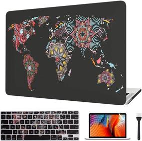 img 4 attached to 🌍 VAESIDA MacBook Air 11 Inch Case, Slim Hard Shell Cover Compatible with Mac Air 11&#34; Release 2012-2015 (Model: A1465/A1370), Mandala World Map Design