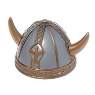 🎭 child size silver plastic viking helmet with horns - u.s. toy logo